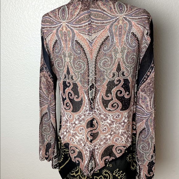Bliss+Gratitude L/S Blouse/Tunic Keyhole Sequin S - Picture 3 of 5